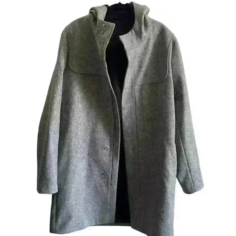 COS Men's Tailored Coat Grey Wool Size 36r